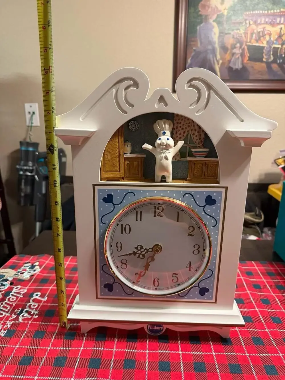 Vintage Pillsbury Doughboy Kitchen Mantel Clock